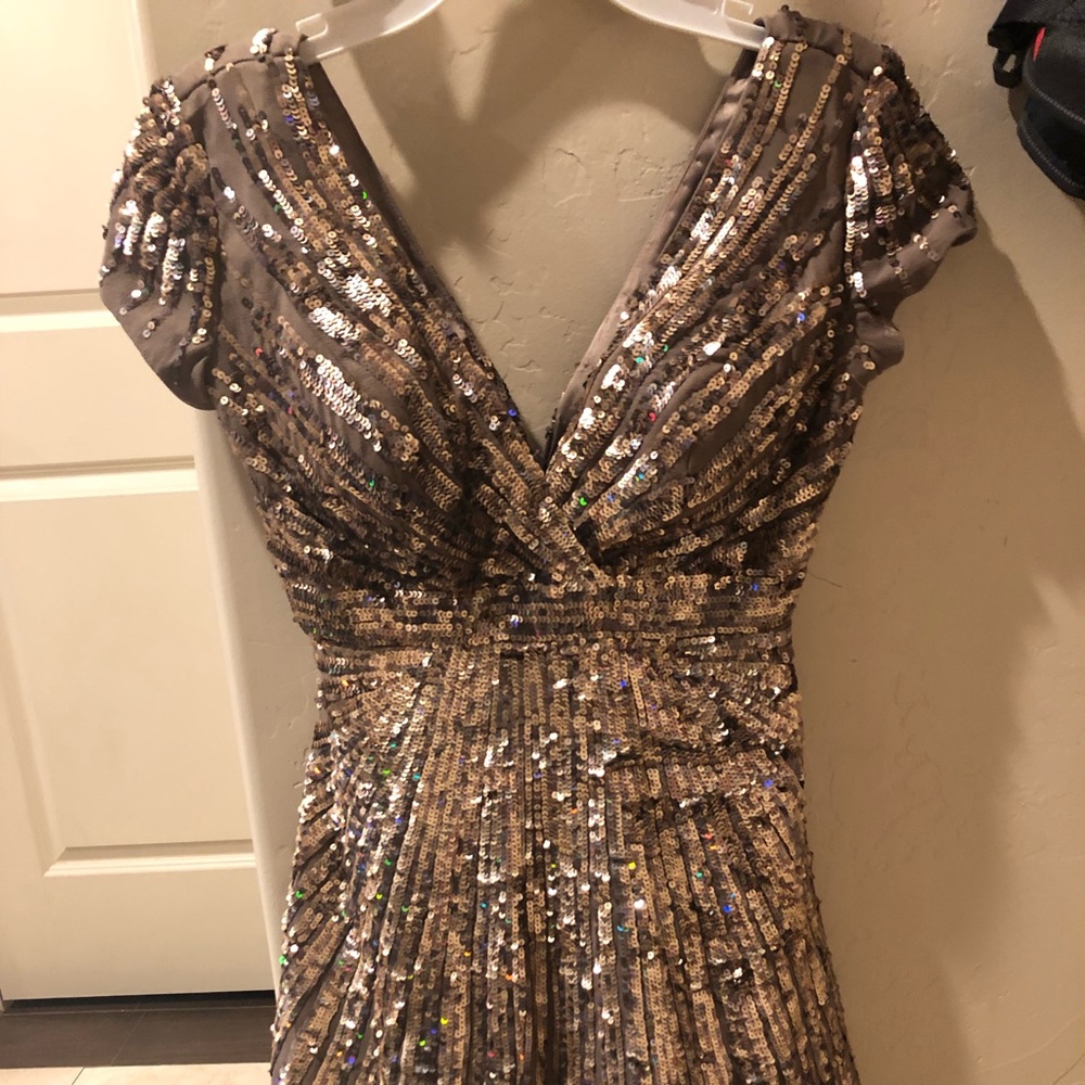 Gold Sequin Cocktail Dress
